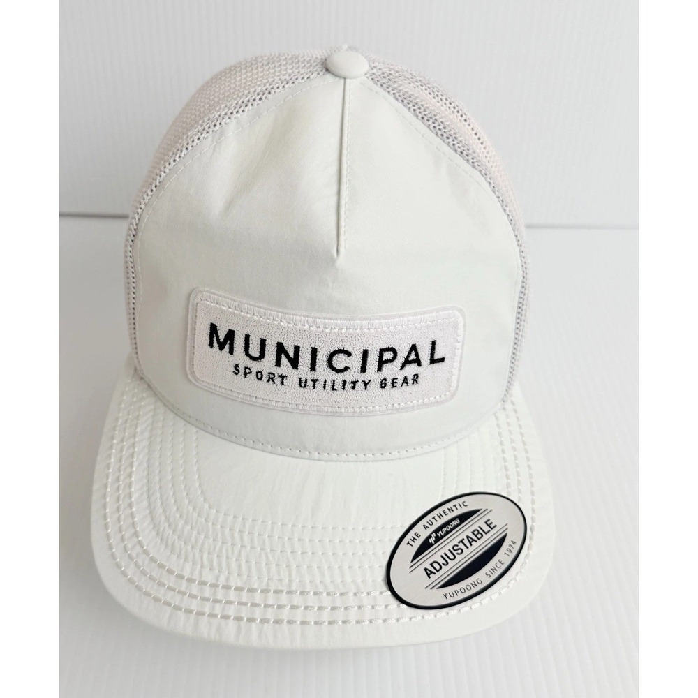 Municipal Sport Utility Gear White Trucker Hat Adjustable Yupoon OSFA NWT
